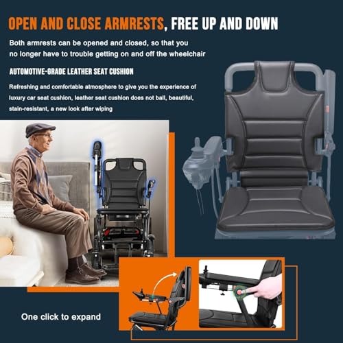 Ultra-Light Foldable Electric Wheelchair – 13 kg, 19 km Range, 360W Motor, Dual Braking System