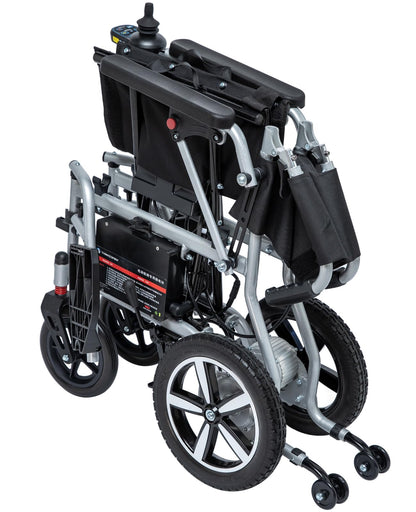 Ultra-Light Foldable Electric Wheelchair – 33 lb, 10 Mile Range, 220 lb Capacity, Dual Motor, Portable Design