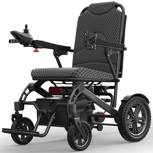 Foldable Electric Wheelchair – 500W Dual Motor, 20 Mile Range, 350 lb Capacity, Aluminum Alloy Frame